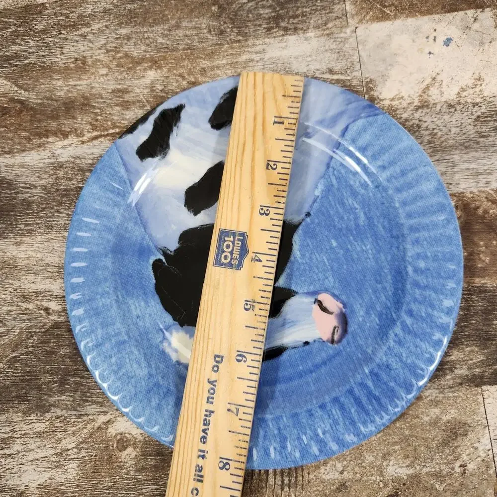 Anthropologie Holly Frean The Farm Cow Plate #5 8.5 Farmhouse Country Folk Art